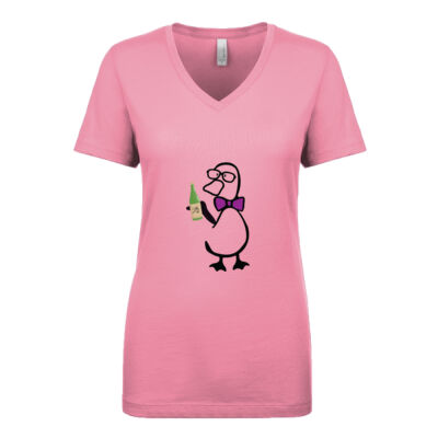 Drinking Duck Sake - Ladies' Ideal V Thumbnail