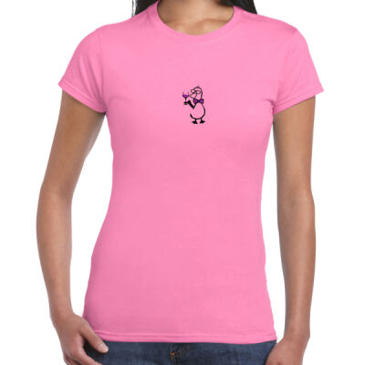 Drinking Duck - Ladies Premium Cotton Tee Thumbnail