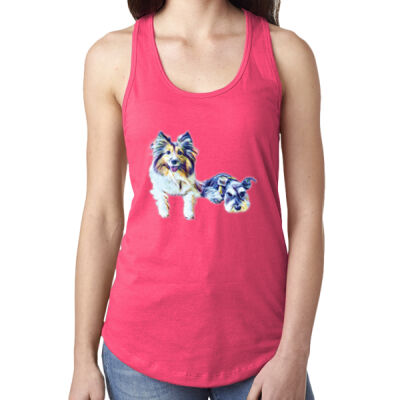 Happy & Lassie 1 - Ladies' Ideal Racerback Tank Thumbnail