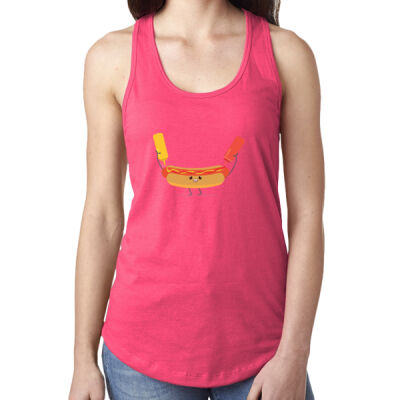 Hotdog - Ladies' Ideal Racerback Tank Thumbnail