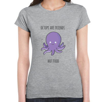 Octopus - Ladies Premium Cotton Tee Thumbnail