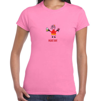 CNY Drinking Duck - Ladies Premium Cotton Tee Thumbnail