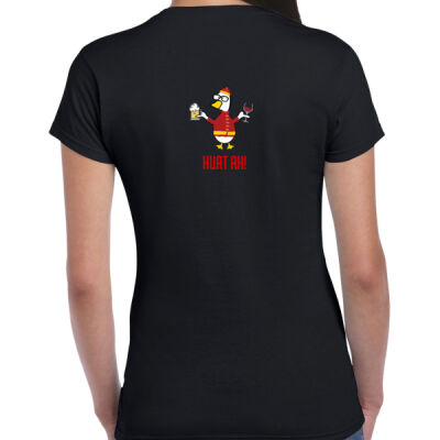 CNY Drinking Duck - Ladies Premium Cotton Tee Thumbnail