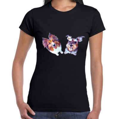 Lassy & Happy 2 - Women's Gildan Cotton Tee Thumbnail